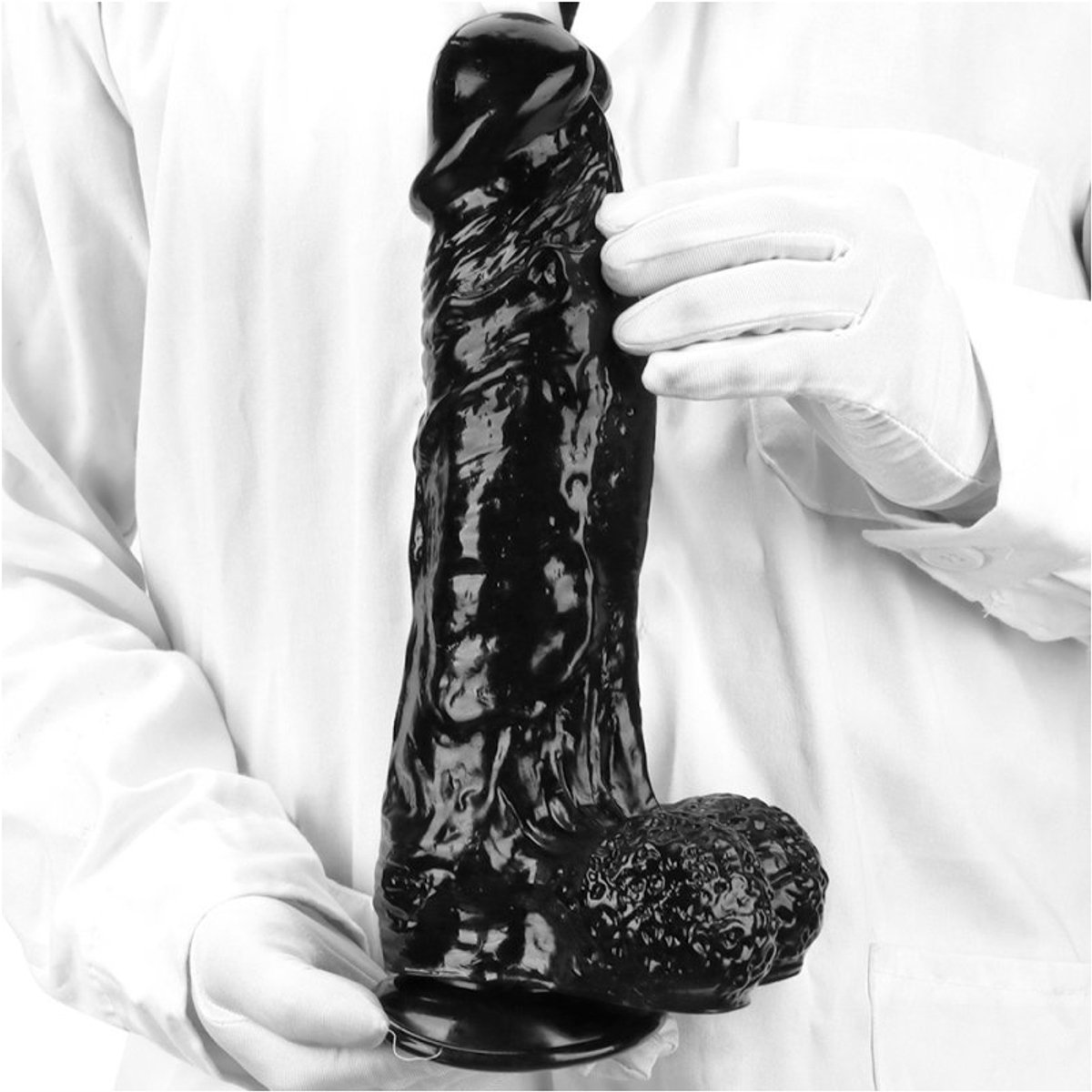Grote Dildo Evan 30 x 7 cm - Zwarte Grote Dildo - Extreme Zwarte Dildo