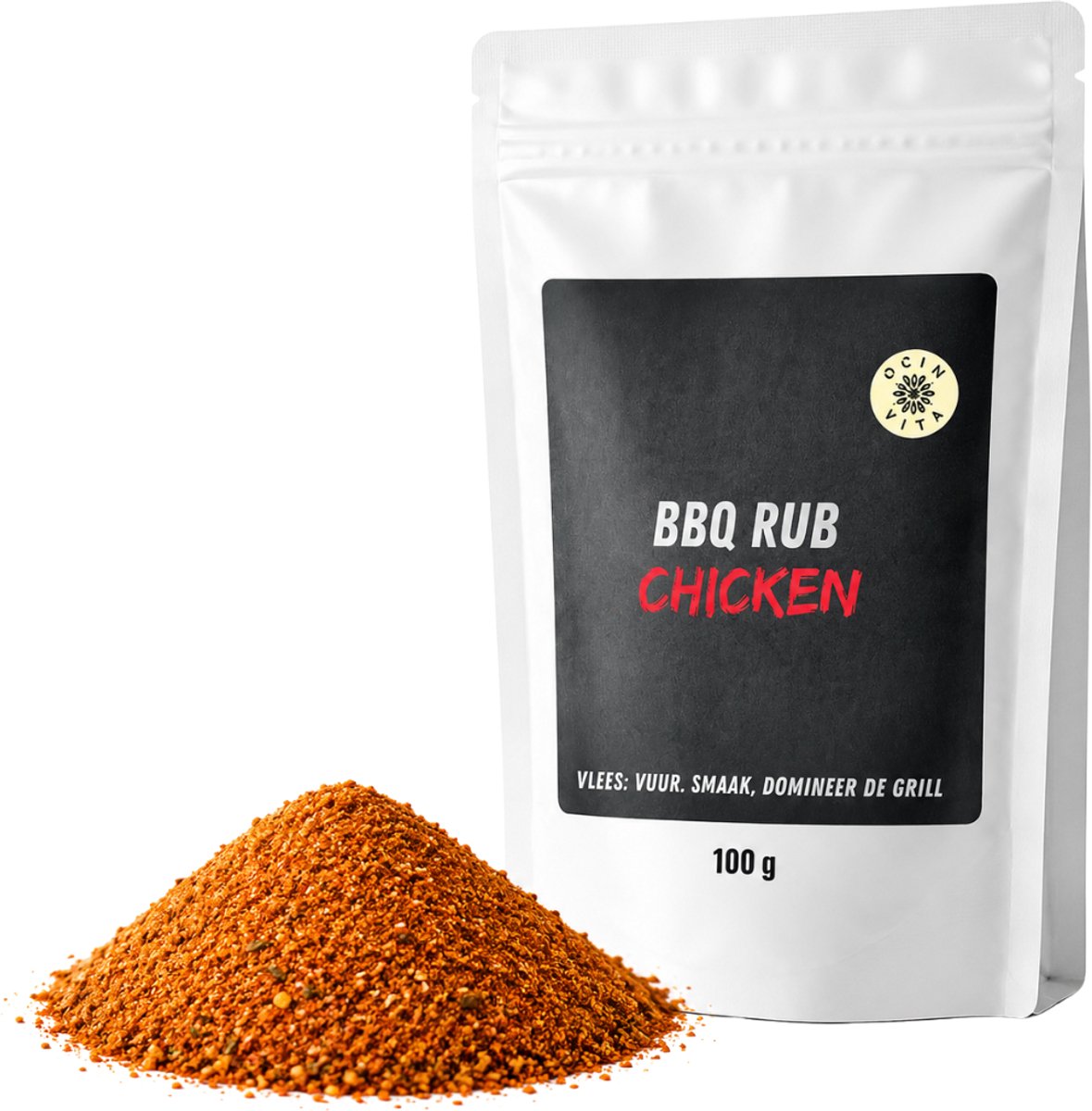 BBQ Rub Chicken 100g – Kipkruiden voor BBQ, Airfryer, Oven & Grill – 100% Natuurlijke Kruidenmix – Ocin Vita