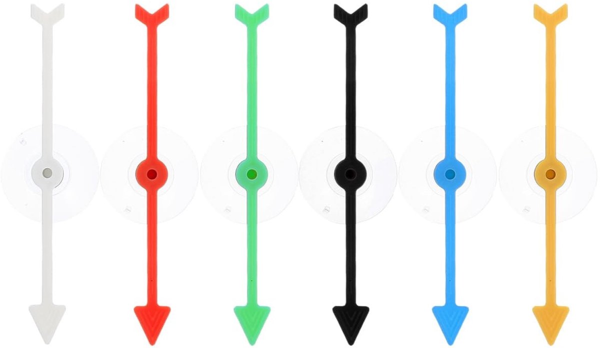 Dailygoods- Zuignap Spinner Spel - 6 Stuks - Roterende Pijlwijzer - Spelaccessoires - Kunststof - Verbeterde Game-ervaring