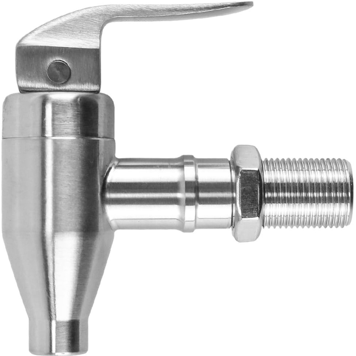 Dailygoods- Drankdispenser Modern - Tapkraan Roestvrij Staal - Zilver - Voor Thuisfeestjes - Drukknopkraan - Inclusief Reinigingstips