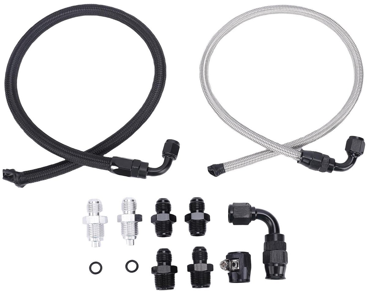 Dailygoods - 25 Inch 6AN Power Steering Pump Hose Kit voor C10 LS Swap
