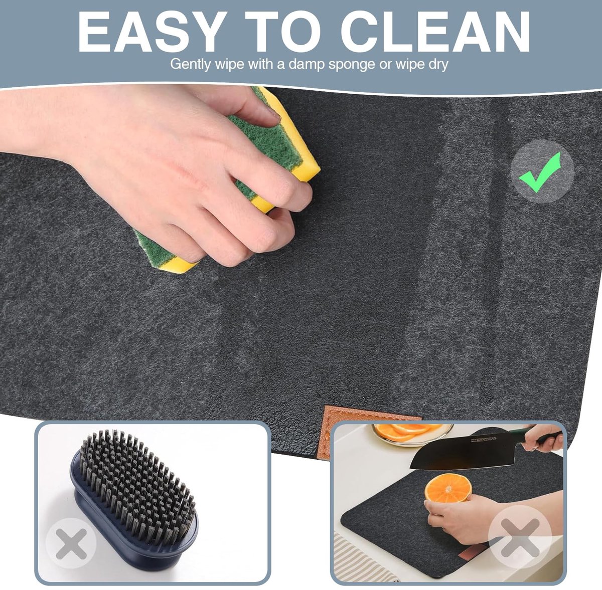 SnelShoppen - Set van 24 Vierkante Vilt Placemat Set met 8 Placemats, 8 Coasters en 8 Bestekzakken, Wasbaar, Hittebestendig, Stijlvolle Tafeldecoratie — cadeau in Wonen & Interieur - foto 5