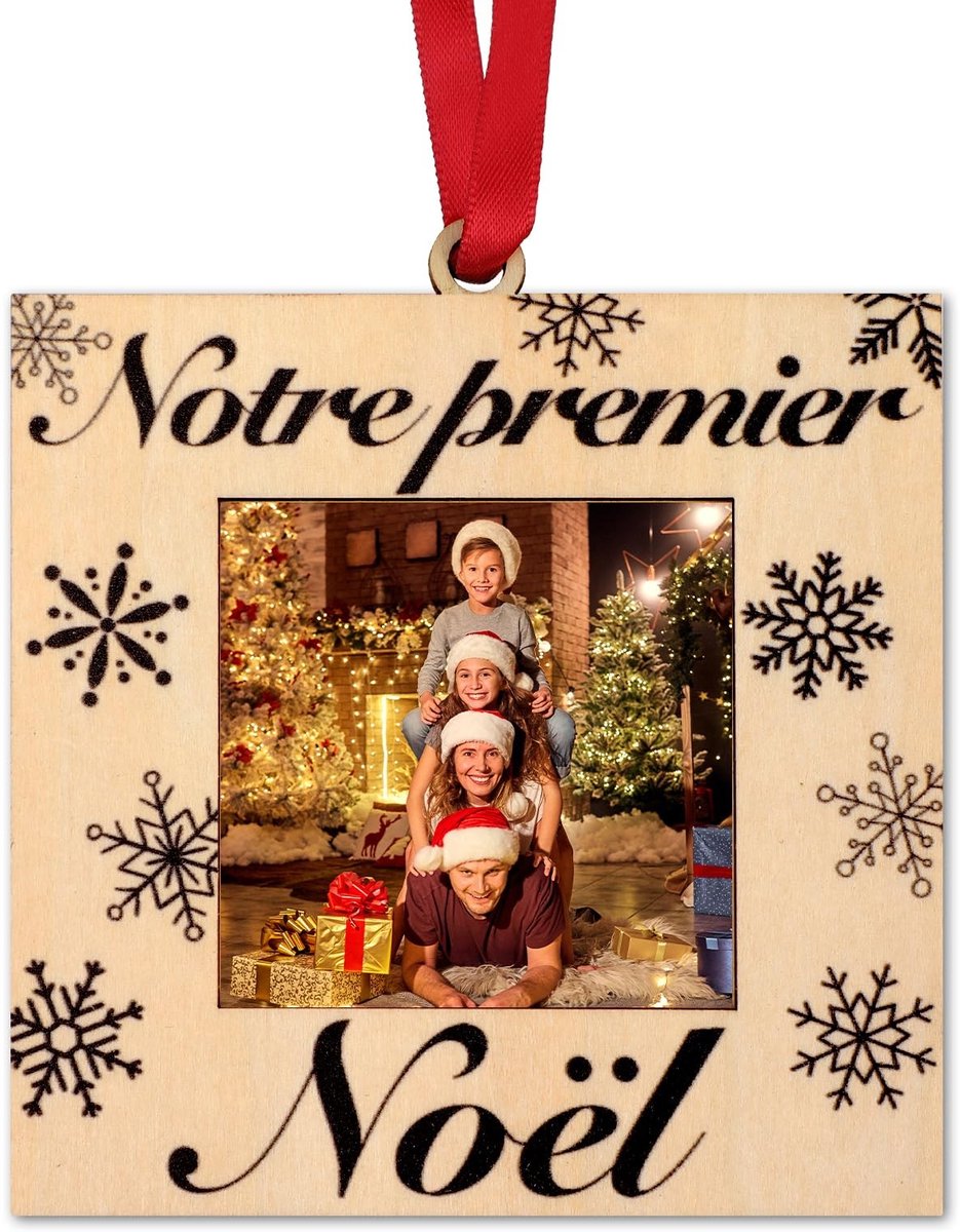 Dailygoods- Fotolijst Houten - Fotolijst 10x15 - Fotolijstje - Fotolijsten - Decoratie - Cadeau voor Eerste Kerst - Fotorama