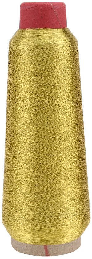 Gouden metallic borduurgaren op een witte achtergrond.