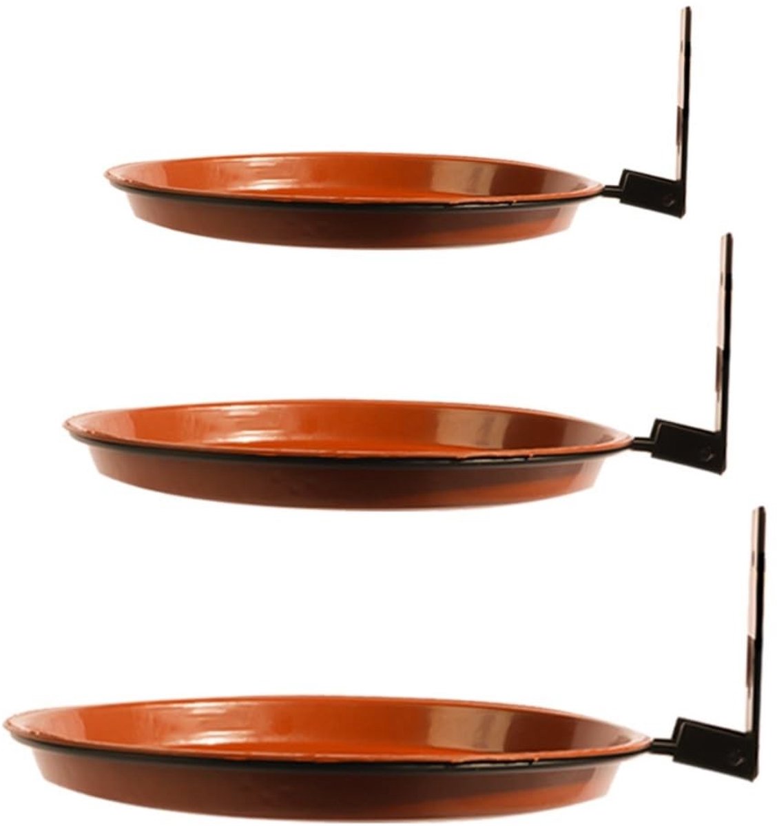 Dailygoods- Vogeldrinkbak Duurzaam - Vogelbad Buiten - Voederdispenser - Balkon - Hangend - Eenvoudig te Reinigen - 3 Stuks