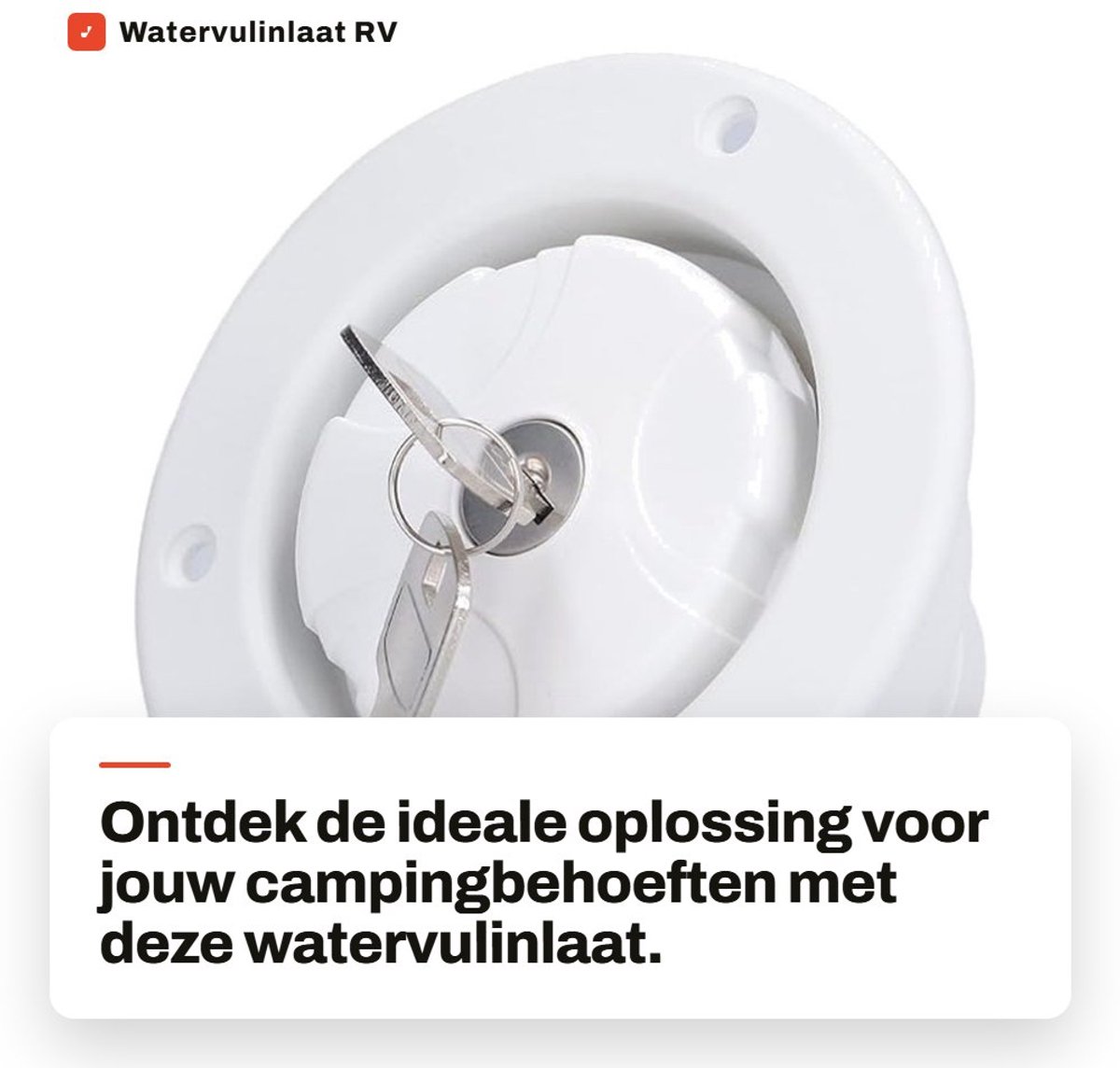 Dailygoody - Watervulinlaat - Rv Vergrendeling - Zwaartekracht