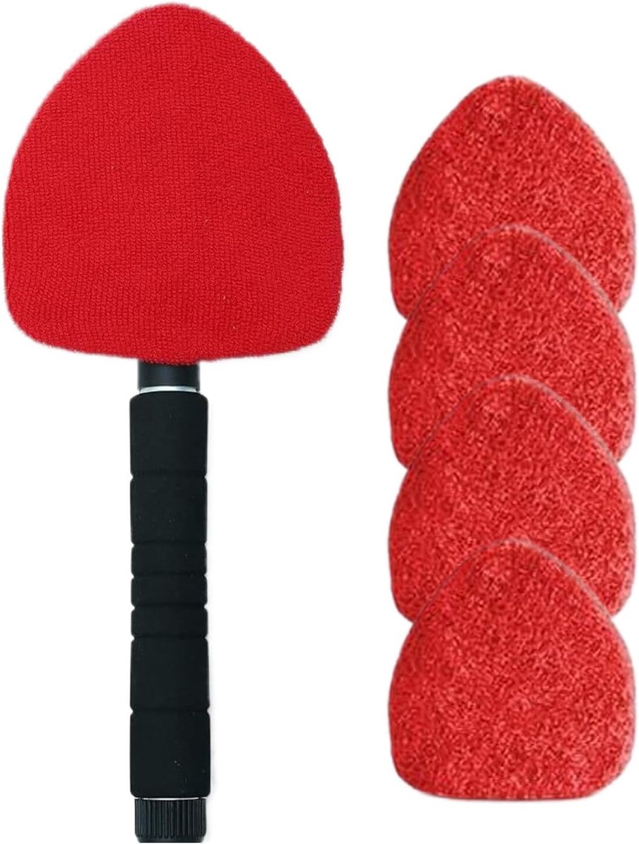 Ruiten Reiniger - Auto Detailer - Glas Schoonmaken - Uitschuifbaar Ontwerp - 41-57 cm - Rood