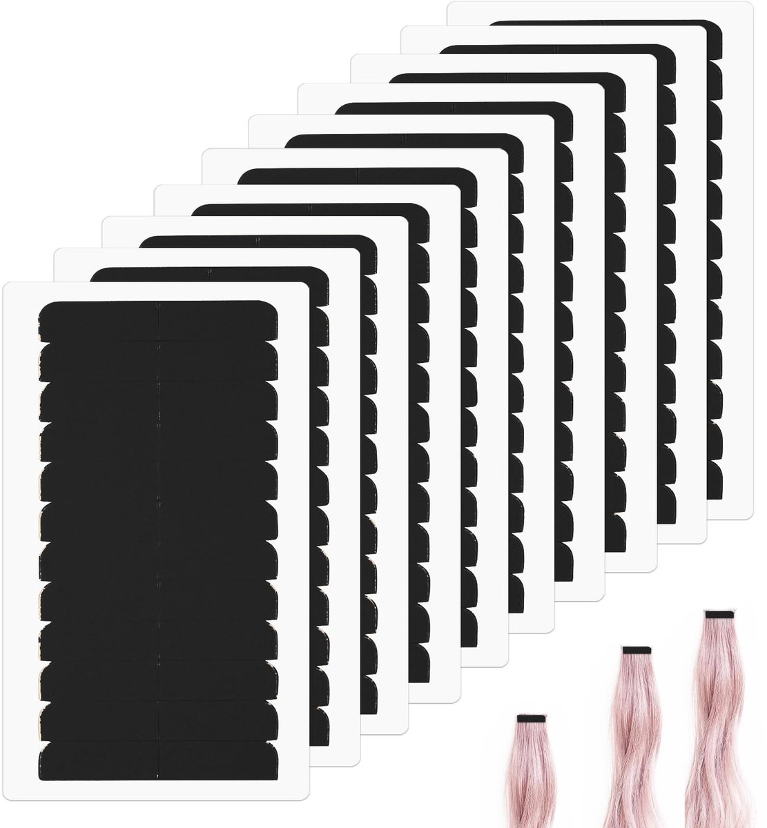 Dailygoods- Haarextensies 120Pcs Zelfklevend - Tape - Menselijk Haar