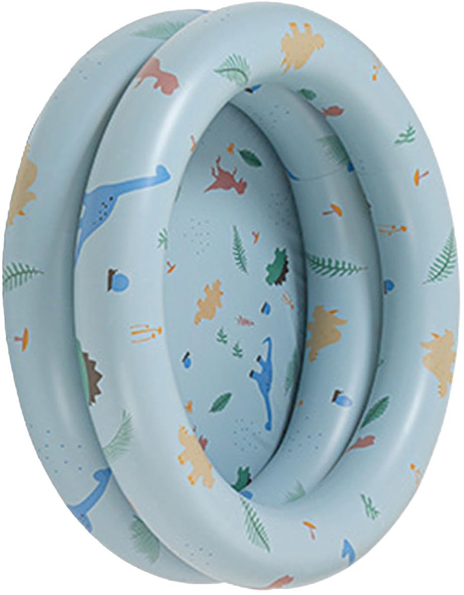 Dailygoods- Opblaasbaar Zwembad - Geschikt voor 3-6 jaar - Ruimtebesparend - Felle Kleuren - Schattige Dinosaurus Stijl - Voor Binnen/Buiten Gebruik - Zwembadje