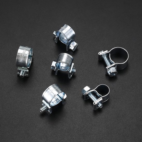 20 Stuks Mini Slangklemmen - Verstelbare Buisklemmen - Kleine Slangklemmen - Brandstofinjectie Gewrichtsklemmen voor Mini Brandstofleiding - Uitlaatpijp - Benzineleiding - 12-14mm van Merkloos — afbeelding 3