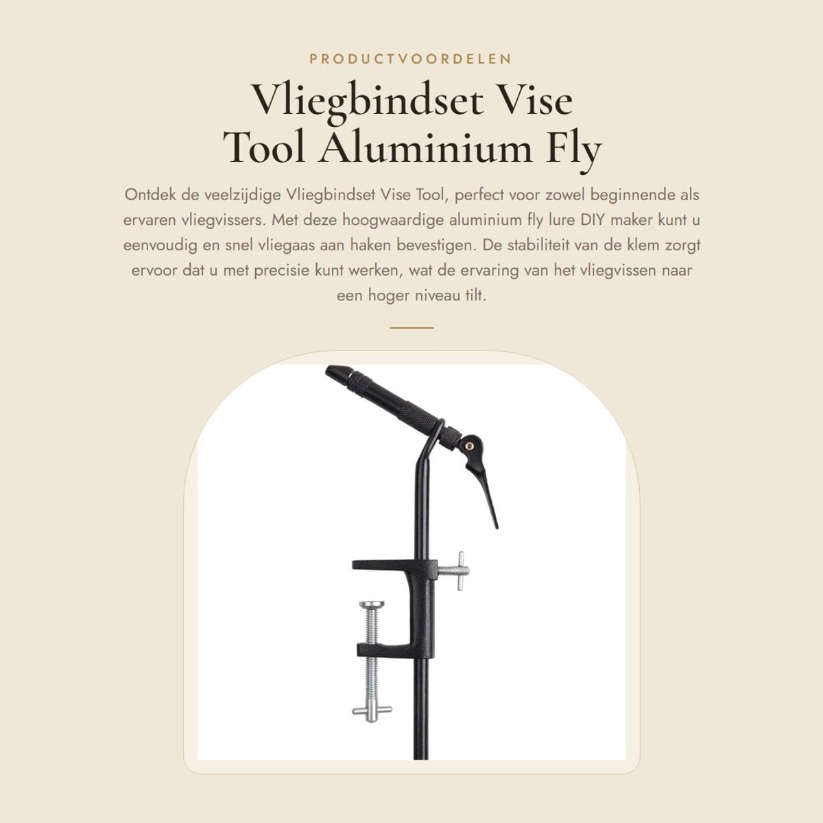 Dailygoods- Vliegbindset Aluminium - Vliegbindset Vise Tool - Vissen