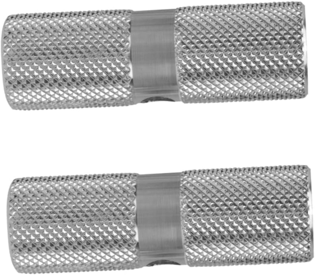 Fiets Voetsteunen - Stunt Pinnen - Extra Grip - Aluminium Legering - 2 x 2 x 7 cm - Zilver