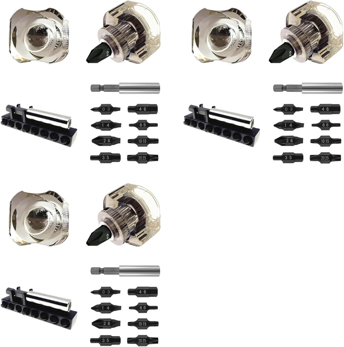 Mini Schroevendraaier Set - Compacte Schroevendraaier - Klusjes in Huis - Ulta Korte Bits - 3 Stuks - Niet Gespecificeerd