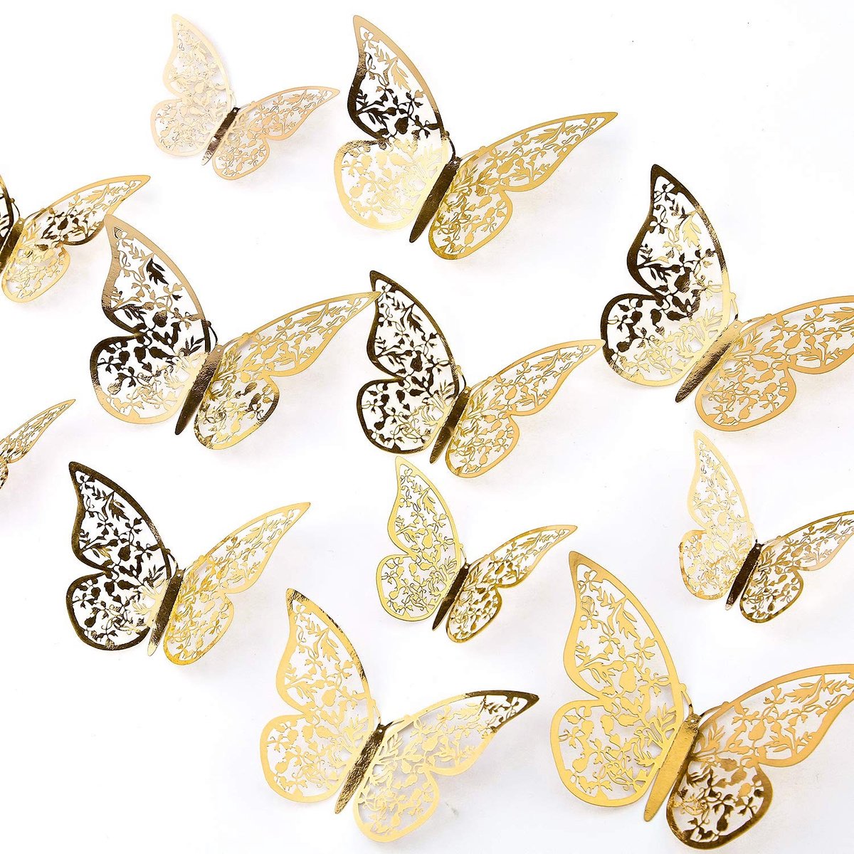 Dailygoods- Vlinders 3D Effect - Verwijderbare Muurstickers