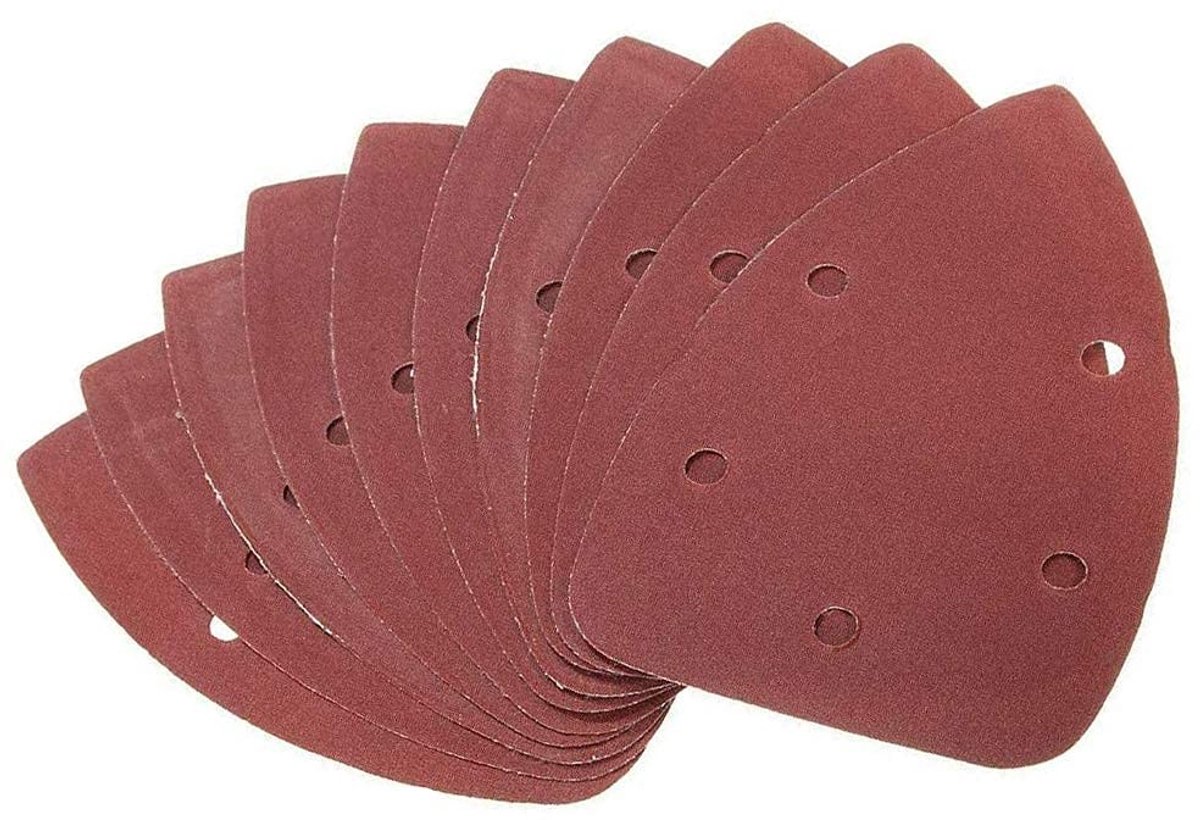 Dailygoods- Sander Pads 10 Stuks - Schuurpapier 150 Grit - Haak/Lus Ontwerp - Voor Mini-Schuurmachines - Voor Diverse Materialen - Duurzaam en Praktisch