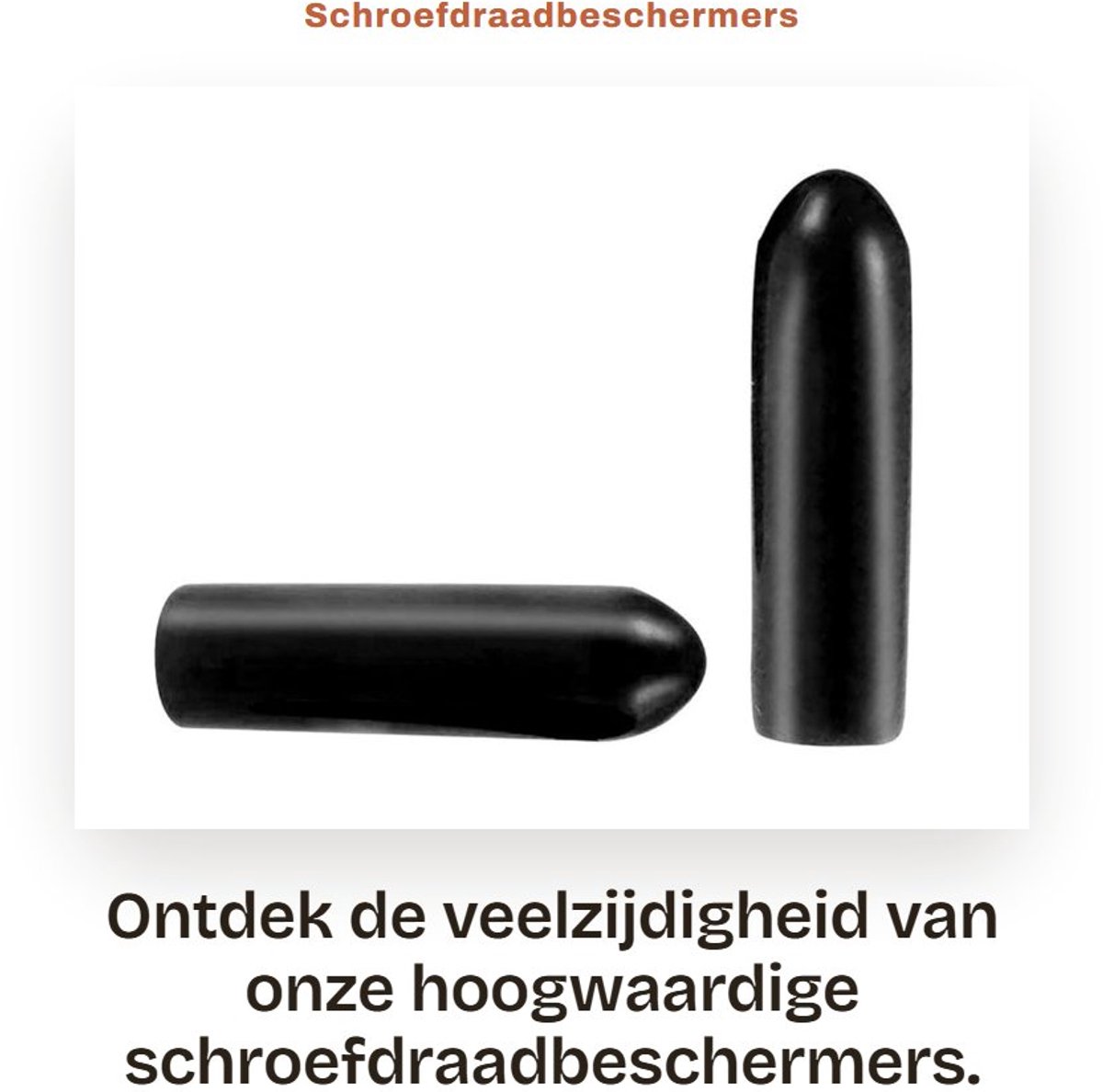 Dailygoods- Schroefdraadbeschermers 50 Stuks - PVC-Rubber
