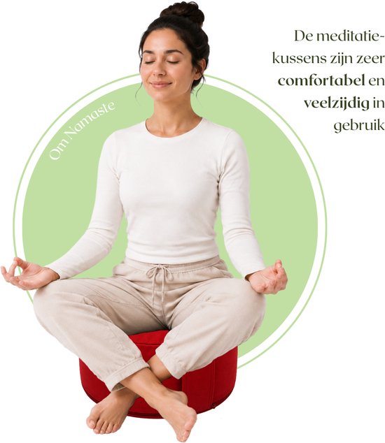 Om Namaste Meditatiekussen Rond - Pro Rondo - Terra Rood van Om Namaste — afbeelding 3