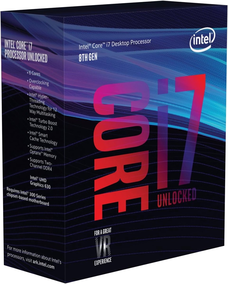 Processor - CPU - Computer Upgrade - 6 Cores 12 Threads - 12 MB Cache - Multicolor