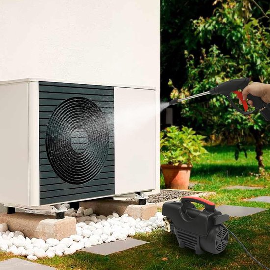 Hogedrukreiniger Elektrisch - Krachtige Cleaner - Auto en Huis Reinigen - Borstelloze Inductie Motor - 1400W - Zwart — afbeelding 2