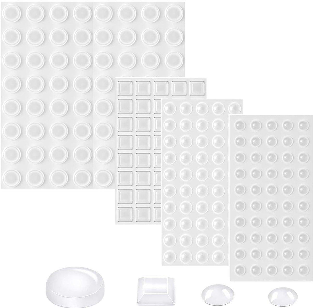 Dailygoods- Rubberen Buffers - Zelfklevend - Schokbestendig - Antislip - Transparant - 50 Stuks - Bescherming voor Meubels - Deurbuffer