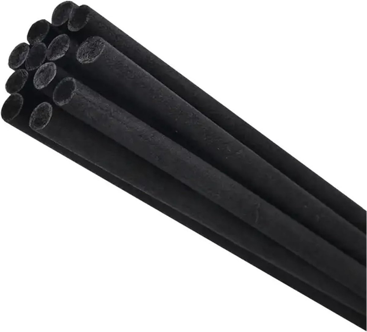 Diffuser staafjes - Riet stokjes - Geur verspreiden - Robuust rotan materiaal - 100 stuks - Zwart