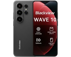 Blackview WAVE 10 Smartphone 4G AI - DUAL SIM - 32 GB RAM - 128 GB ROM - Octa Core - Android 16 - 6,88 inch - 5000mAh - Zwart