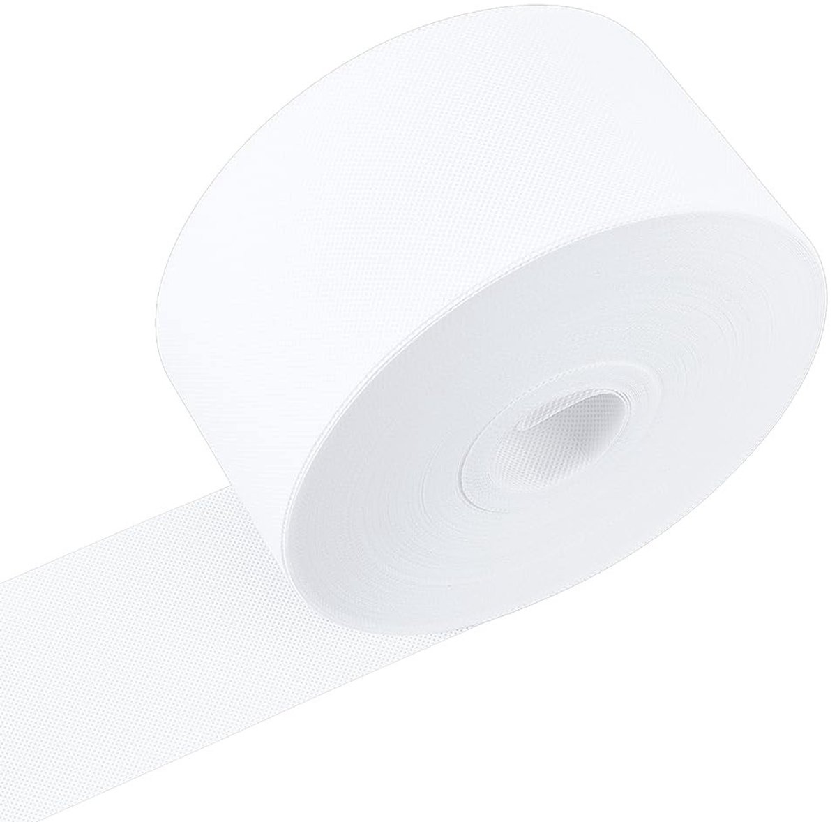 Dailygoods - BENECREAT 50 m witte niet-geweven gordijnbanden, 100 mm/4 inch gordijntape, ingenaaide plooiband voor gordijnaccessoires, doe-het-zelf ambachten en woondecoratie