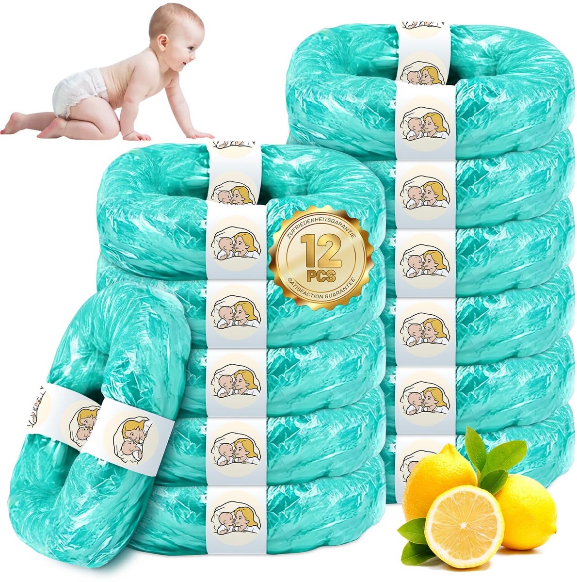 Dailygoods - 12 Stuks Luieremmer Navulcassettes - Verbeterde Geurbestendigheid en Duurzaamheid