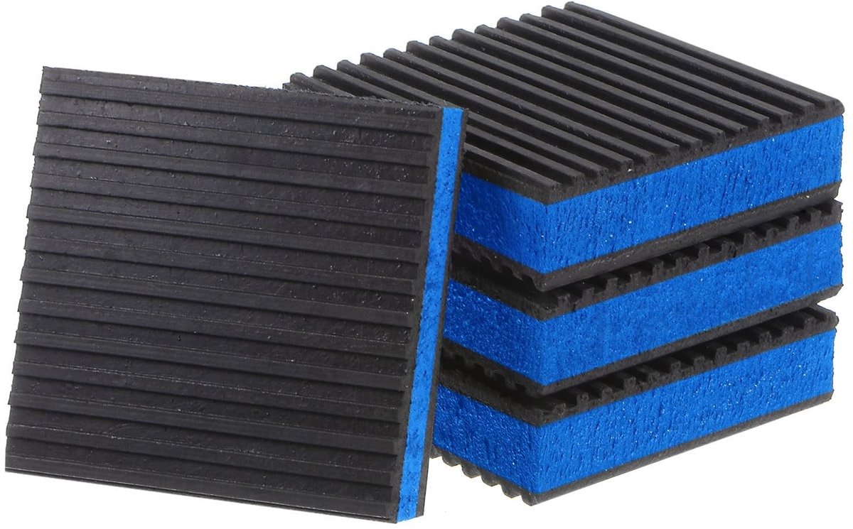 Dailygoods- Vibratiepads 4 Stuks - Rubber/EVA Schokabsorberend - Antislip Dempers - Voor Airconditioner/Wasmachine - 3x3x7/8 Inch - Vermindert Lawaai - Trillingsdempers