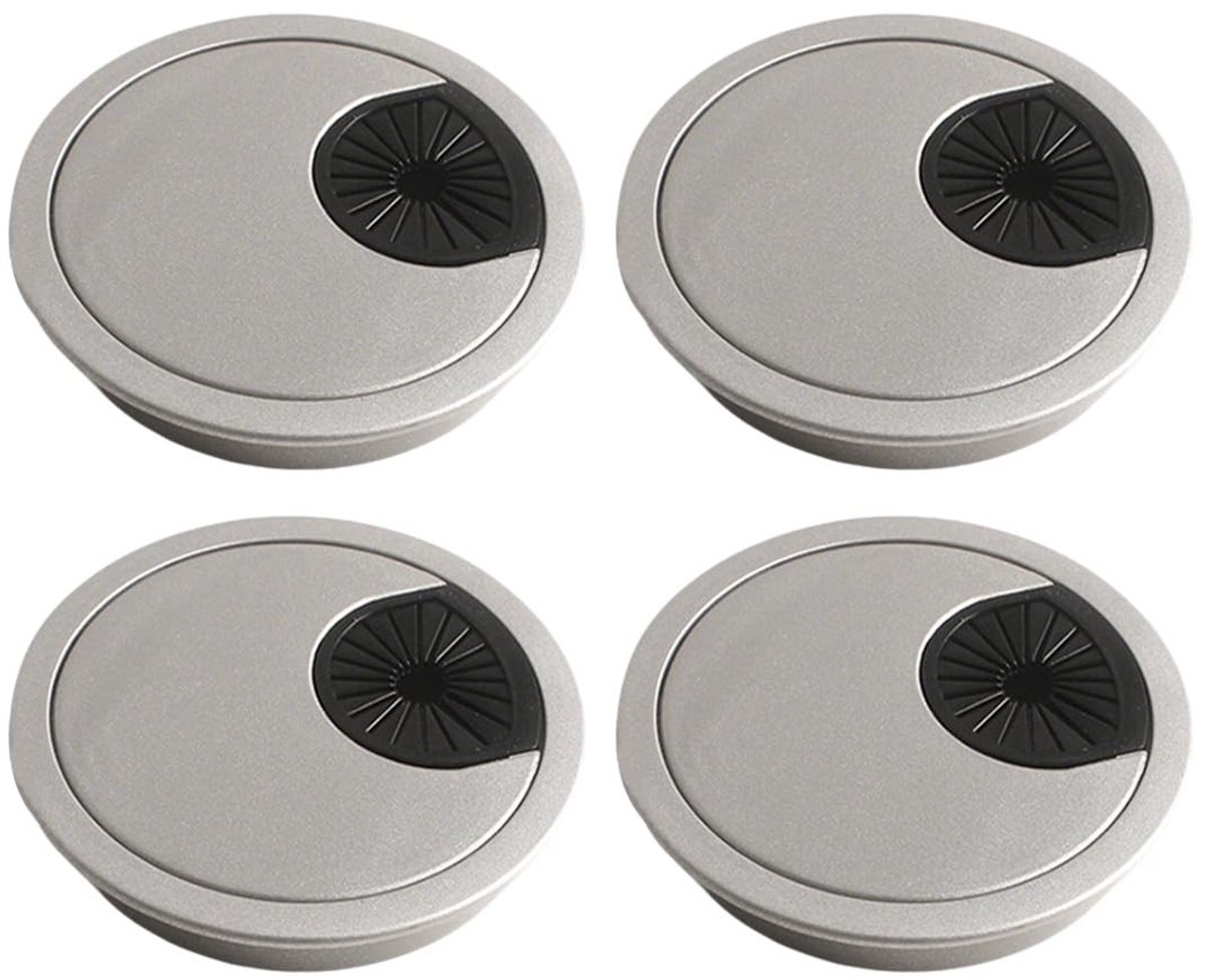 Dailygoods- Kabeldoorvoer 60 mm - Bureaukabeldoorvoer - Gatafdekking - Duurzaam ABS-kunststof - Eendelige vorm - Voor thuis en kantoor - Kabelgoot