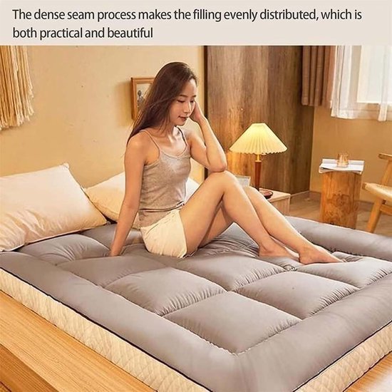 Japanse Vloermatras - Futonmatras Tatamimat - Comfortabel Slapen - Extra Dik Ontwerp - 90x200cm - Niet gespecificeerd — afbeelding 4