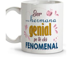 Koffiekopje Cadeau - Zuster Mok - Ontbijt Genieten - Levendige Kleurvastheid - 330 ml - Wit