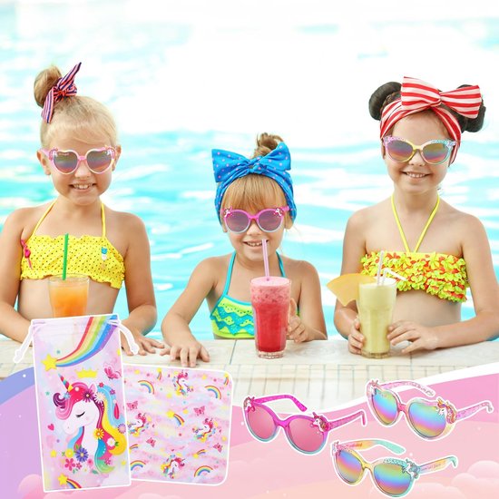 Dailygoods- Zonnebril voor Meisjes - Eenhoorn Design - UV-Bescherming - Lichtgewicht - Zonnebril met Etui - Perfect Cadeau - Kinderen Zonnebril van Dailygoods — afbeelding 4
