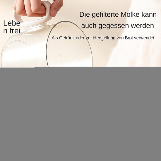 Yoghurttrainer - Keukenapparaat - Zelf Yoghurt Maken - Met Handvat - 18 cm - Wit — afbeelding 2