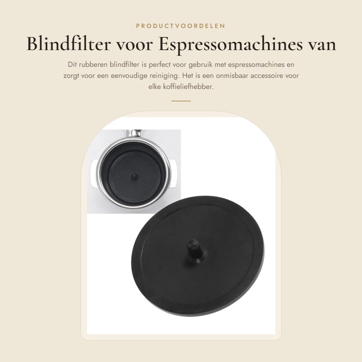 Dailygoods- Blindfilter Rubber - Terugspoelschijf 58mm - Eenvoudig te Reinigen - Koffiezetapparaat - Inclusief Zeef - 1 Stuk - Koffiefilter