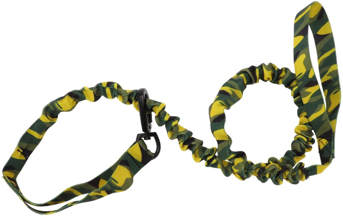 Dailygoods- Hondenriem met dubbele handgreep - Elastisch Nylon - Veiligheidsgordel voor Auto - Knoopvrij Draaistuk - Lengte 110-160 cm - Duurzaam Materiaal - Hondentuig