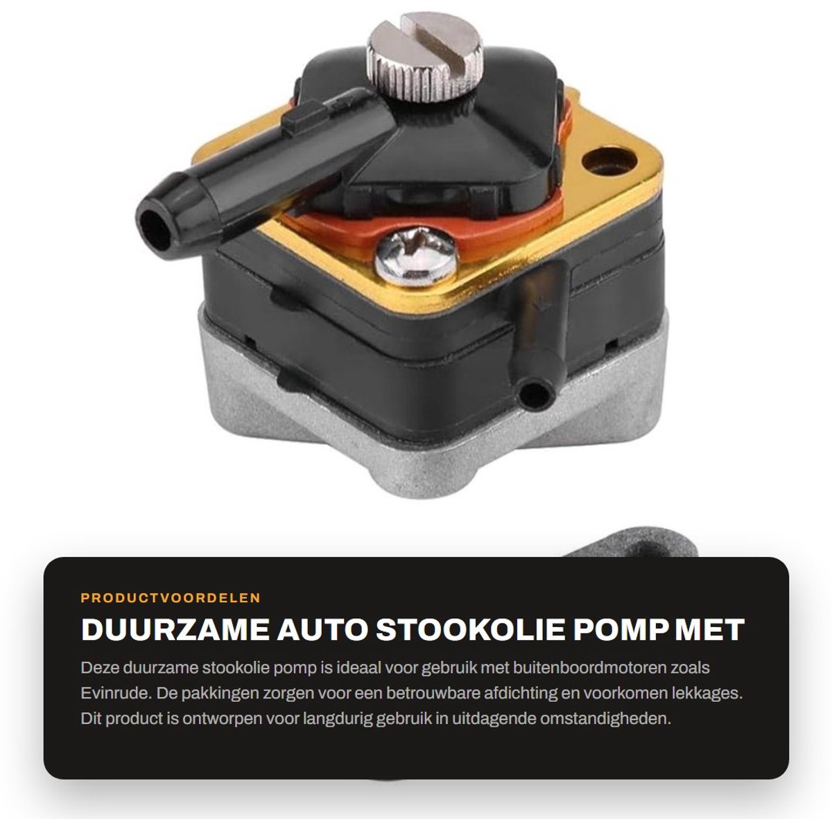 Dailygoods- Brandstofpomp Elektrisch - Duurzaam - Buitenboordmotor - Evinrude - Pomp - Inclusief Pakking - Brandstofpompje