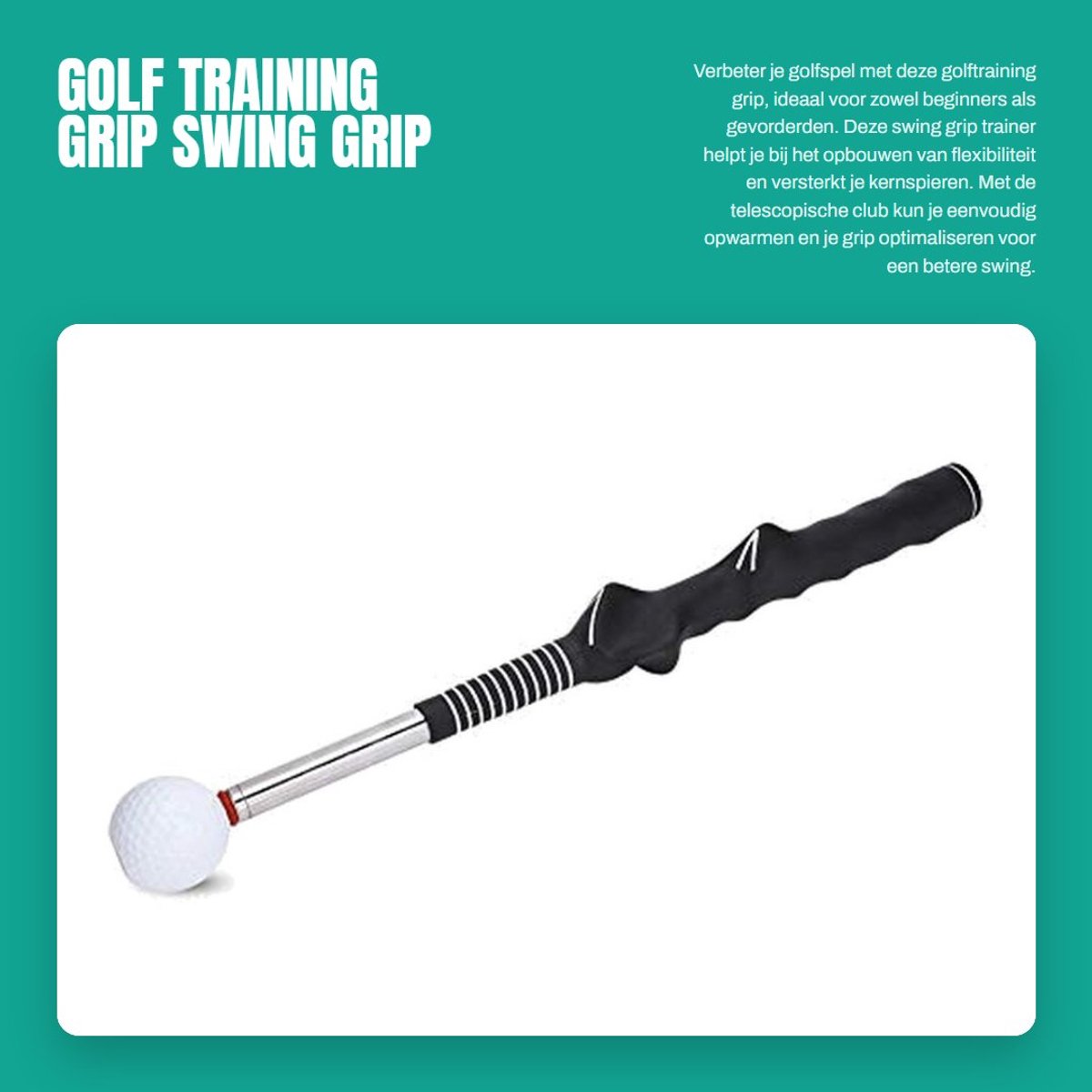 Dailygoods- Golftrainer Grip Trainer - Golftraining - Swing Trainer - Flexibiliteit - Kernspieren - Warm Up Hulp