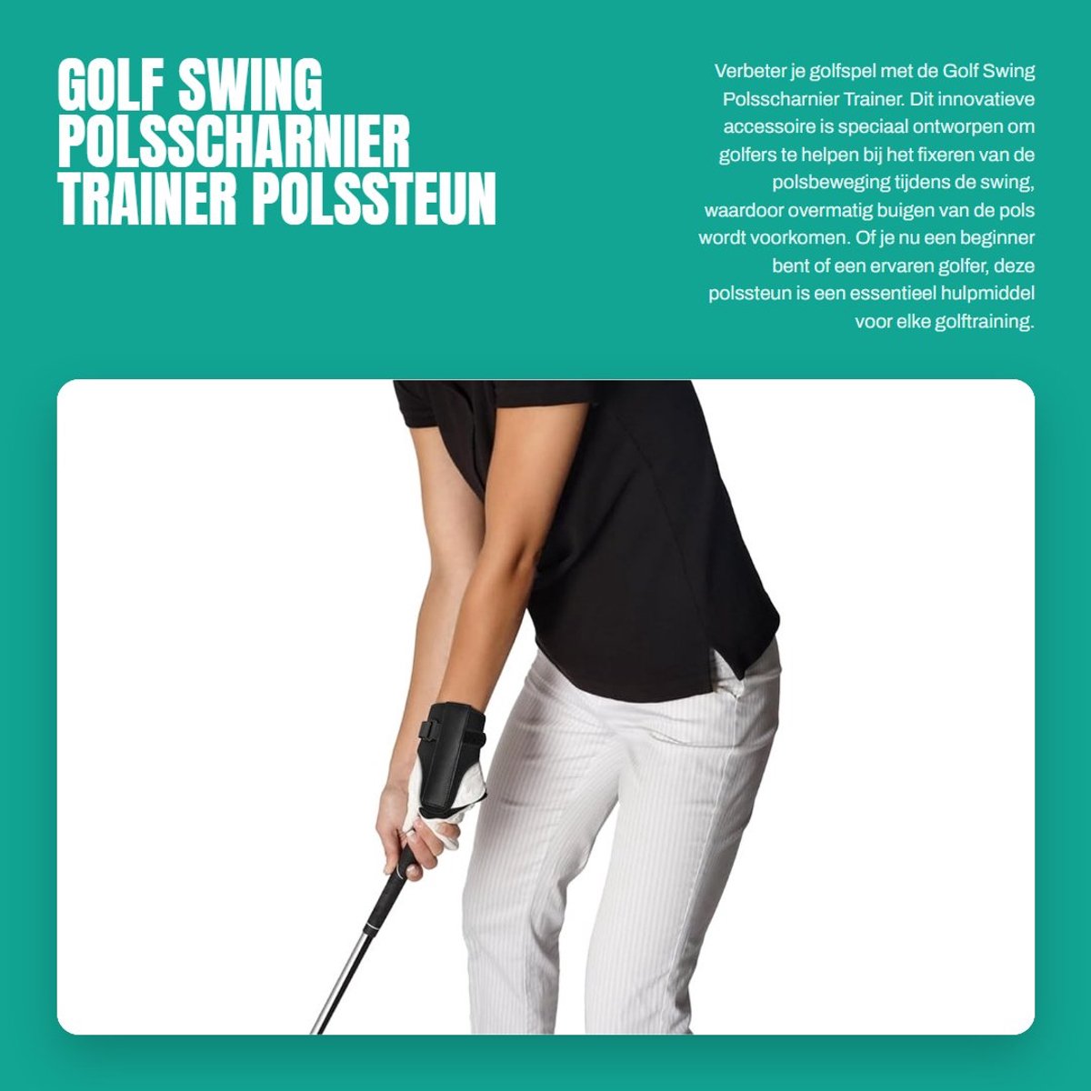 Dailygoods - Golf Swing Polsscharnier Trainer - Polssteun Band - Effectieve training - Golfaccessoire - Verbeter je swing - Geschikt voor alle golfers