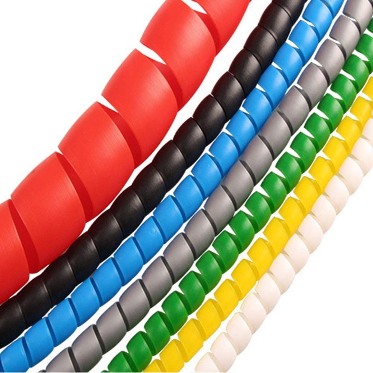 Dailygoods- Kabelbeschermer 8mm - Kabelgoot Zwart - Slijtvast - Milieuvriendelijk - Eenvoudige Installatie - Lengte 2m
