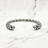 Mei's - Viking Oath Ring Small - armband heren - draak - RVS zilver - polsmaat 16-19 cm