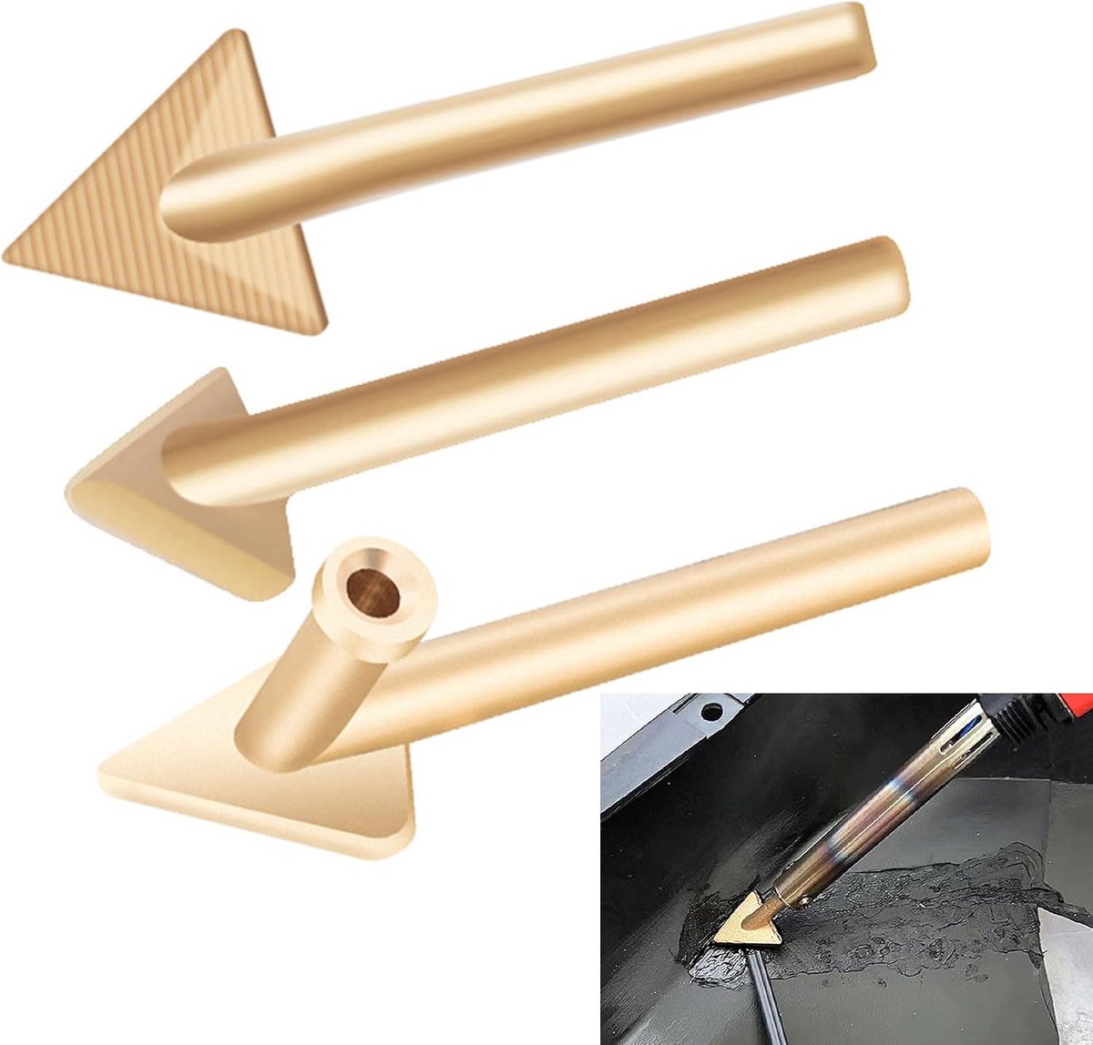 Soldering head voor plastic - 3 vervangbare koppen - krachtige 80W verwarming - ideaal voor reparaties - ShopVlot