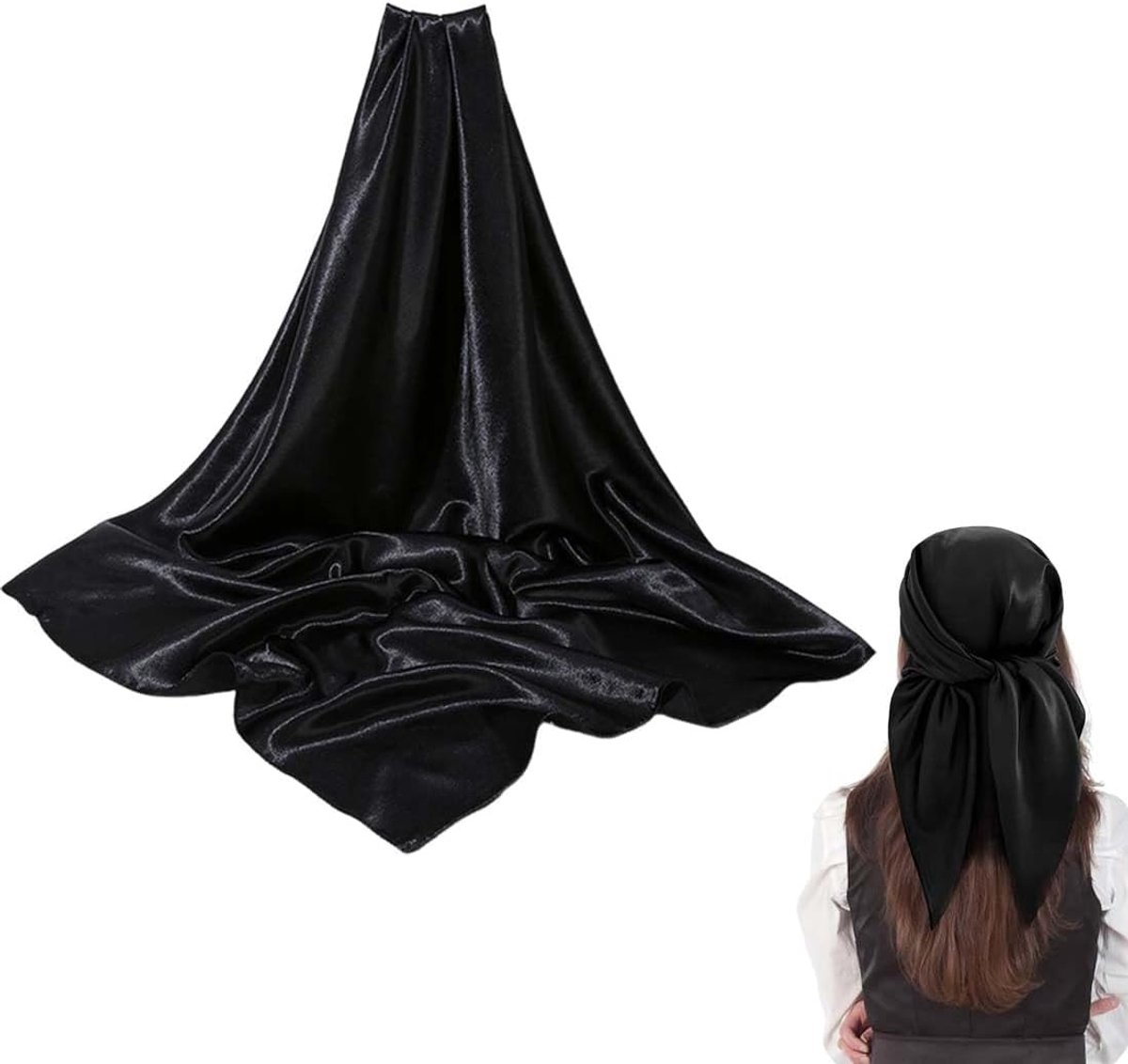 Vrouwen Sjaal Vierkant 90 x 90 cm - Satijn Sjaal - Lichtgewicht Elegant - Perfect voor Zonbescherming - ShopVlot
