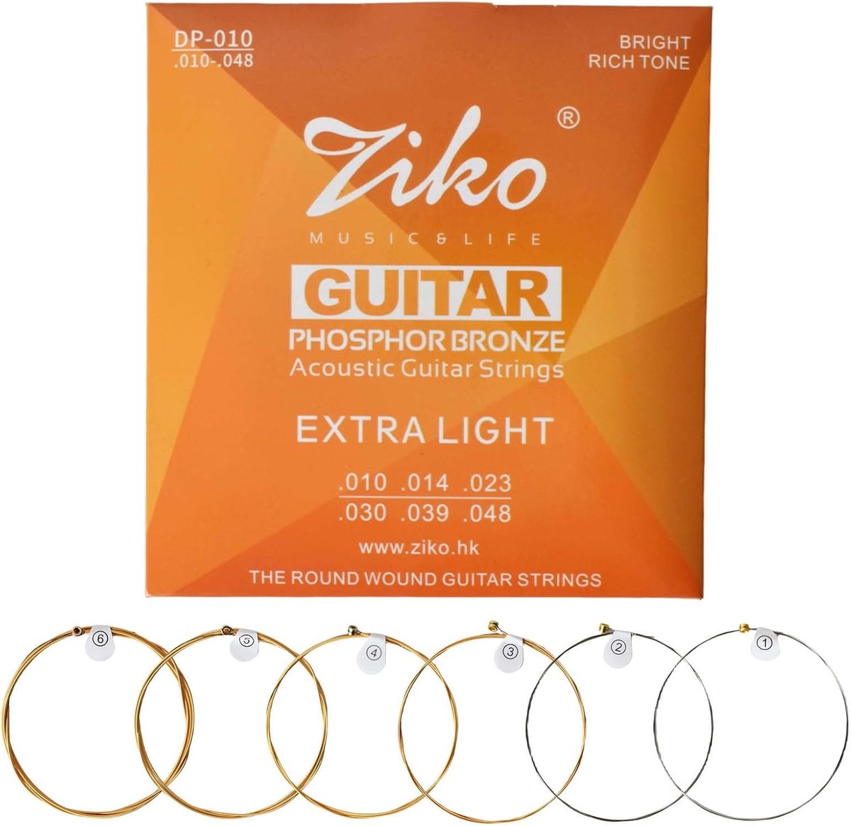 Gitaar Snaren voor Klassieke Gitaar - Extra Licht - Stalen Draad Gewikkeld met Fosfor Brons - ShopVlot