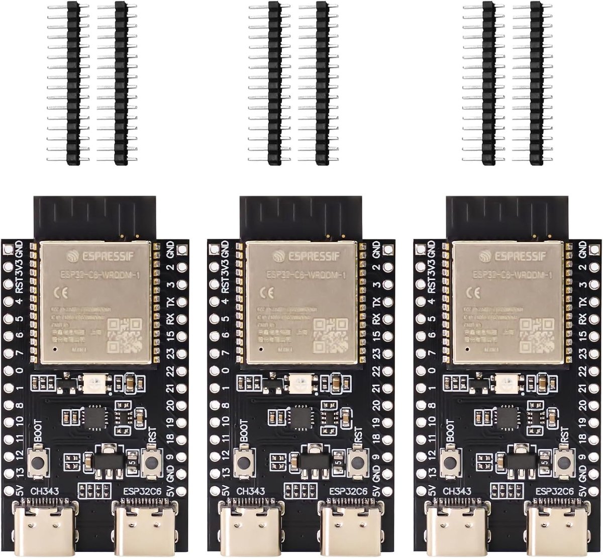 ESP32-C6 ontwikkeling kaart - 3 stuks - Type-C interface - ideale oplossing voor IoT toepassingen - ShopVlot