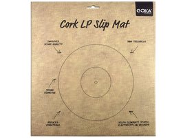 GOKA - Slipmat platenspeler – Kurk slipmat – draaitafel mat – Anti-statische slipmat