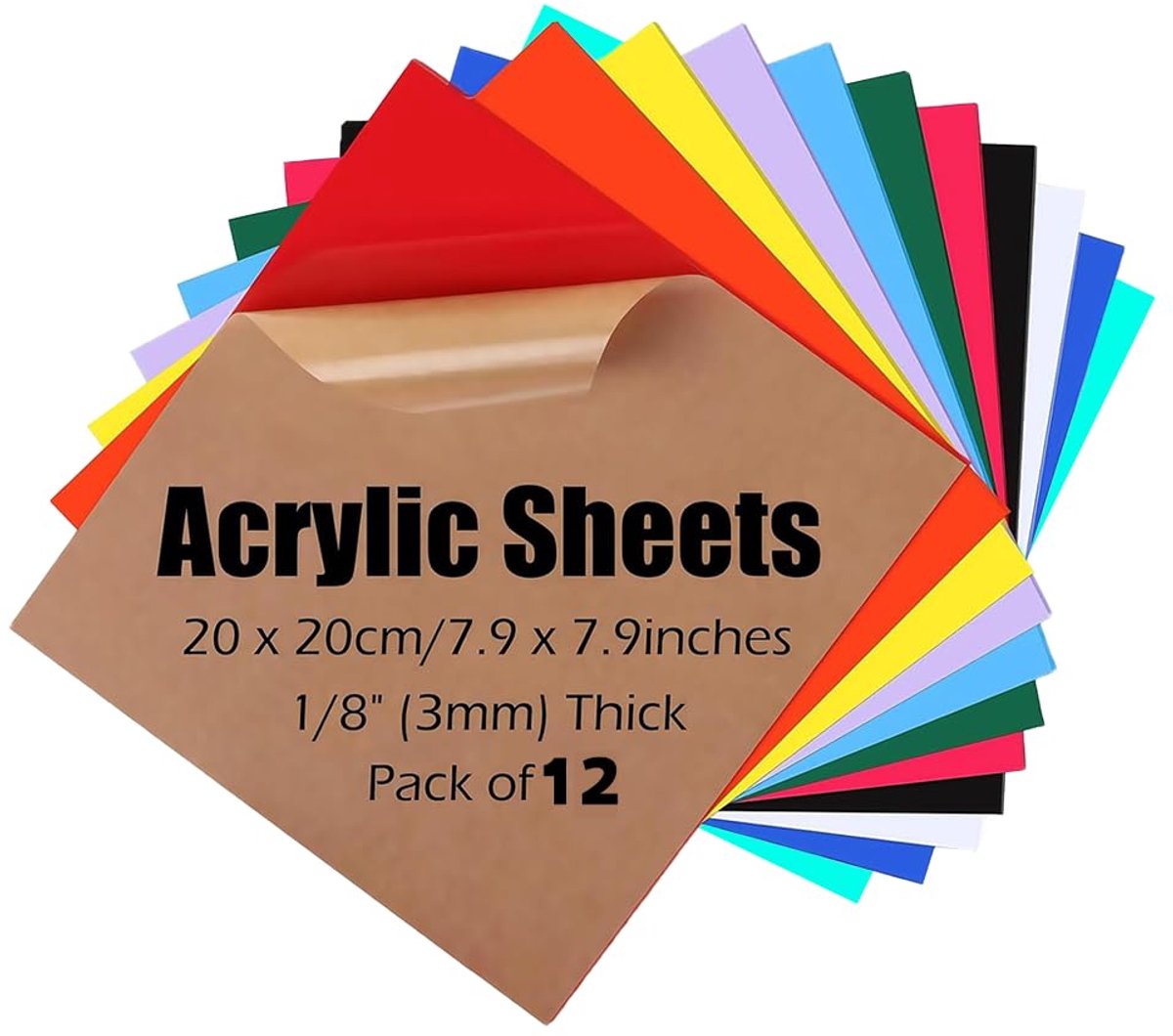 Acrylglas panelen 20 x 20 cm - kleurintensief - laser snijperfectie - ideaal voor DIY sieraden - ShopVlot