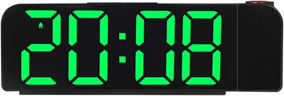 Wekker met projectie - 180° draaibare projector - digitale wekker met snooze - ideaal voor diepe slapers - ShopVlot
