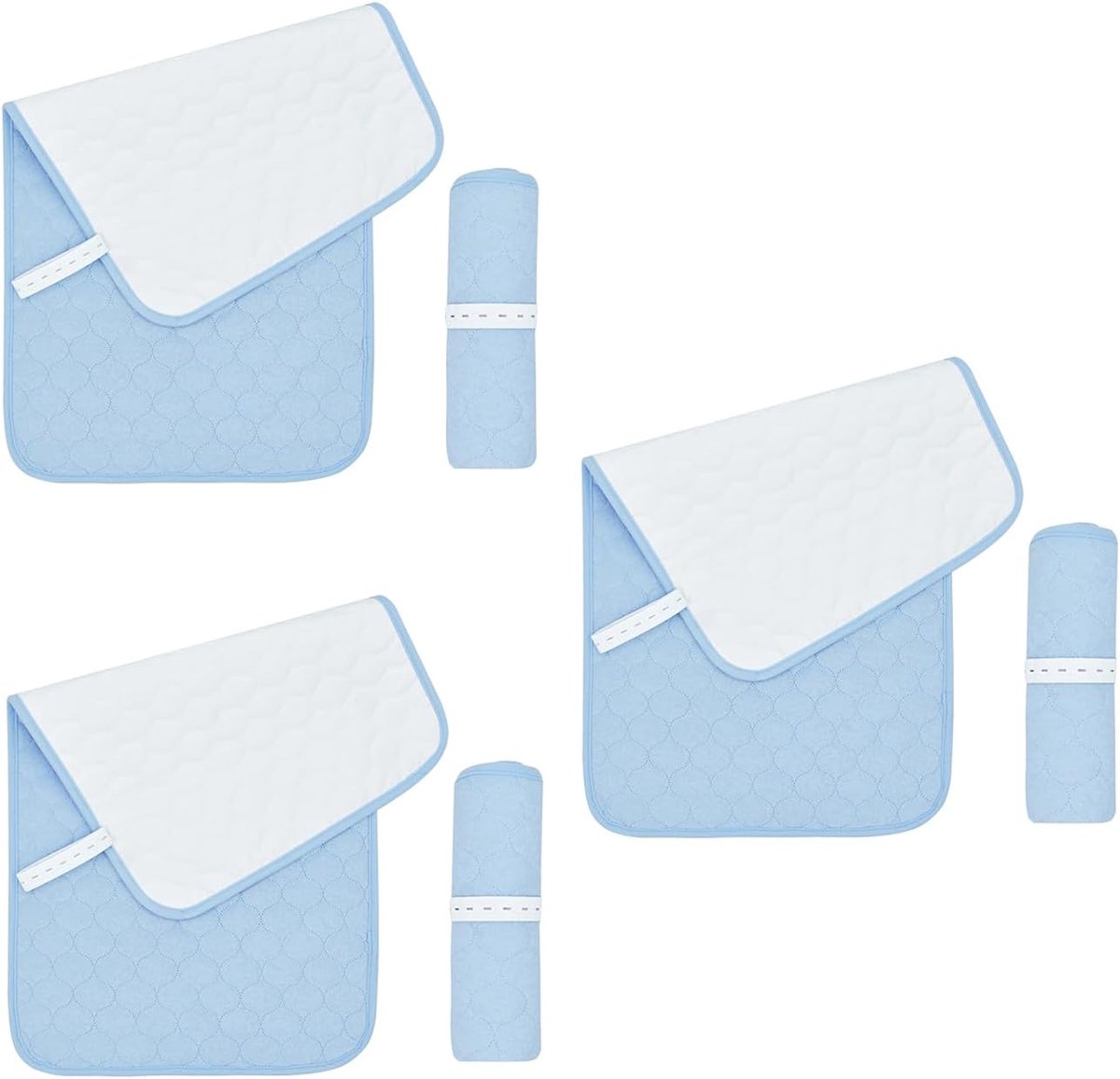 3 stuks aankleedmat voor baby's, herbruikbaar, wasbaar, antislip, zacht, waterdicht, ademend, gewatteerd, absorberend - ShopVlot