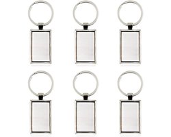 LELE LIFE 6 Pcs Solid Metal Key Chains with Split Key Chain and Silver Labels, Polished Key Chains Key Chains, Blank - ShopVlot